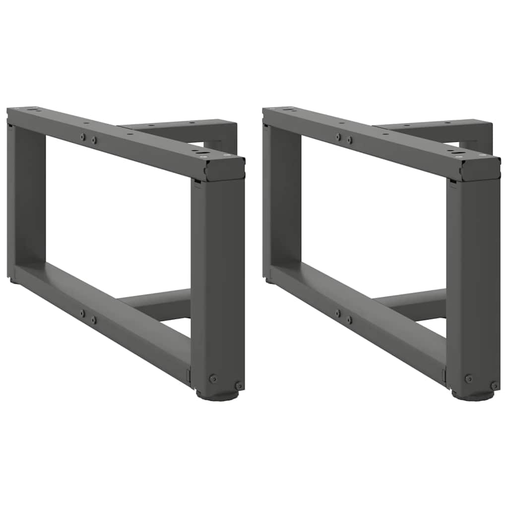 Pieds De Table Console En T, 2 Pièces, , , Acier Anthracite-1-2-70 x 25 x (30-31) cm-La-Fabrique-Industrielle