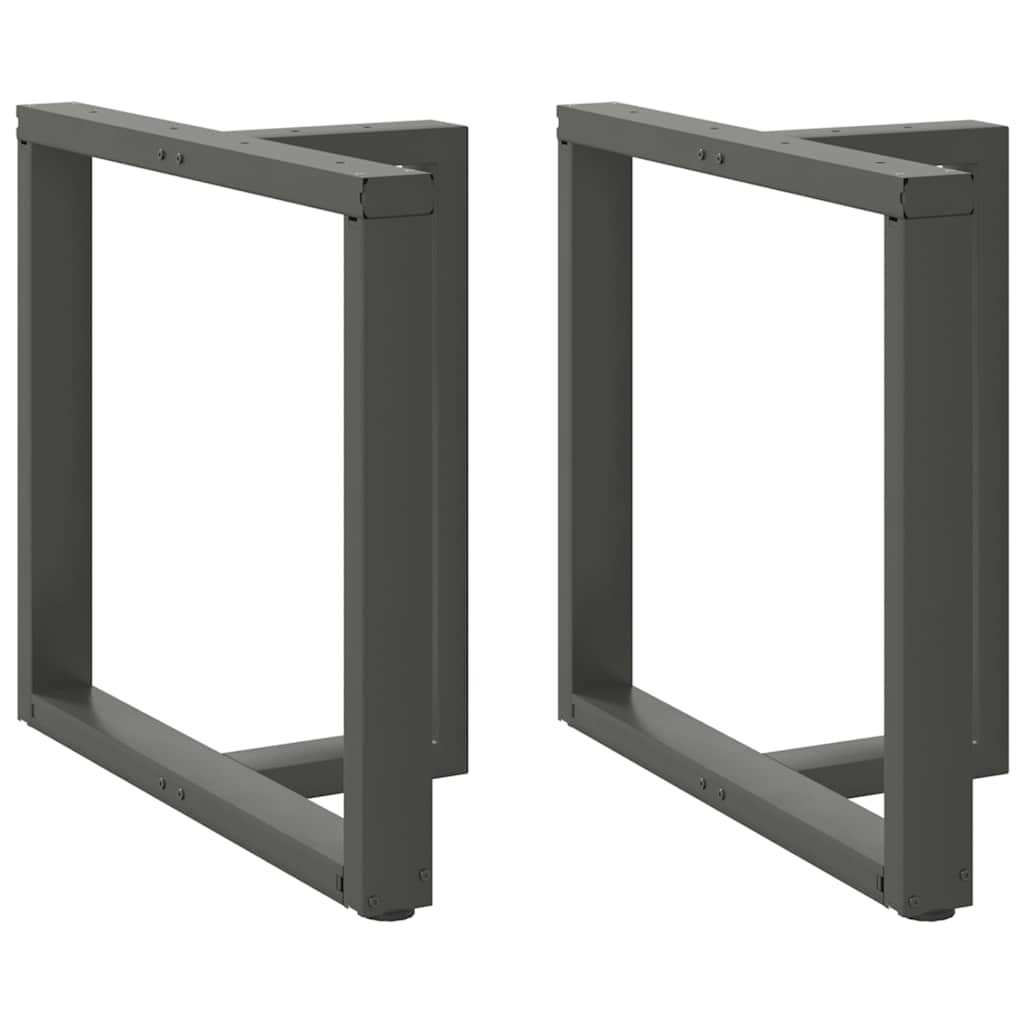 Pieds De Table Console En T, 2 Pièces, , , Acier Anthracite-1-2-80 x 35 x (72-73) cm-La-Fabrique-Industrielle