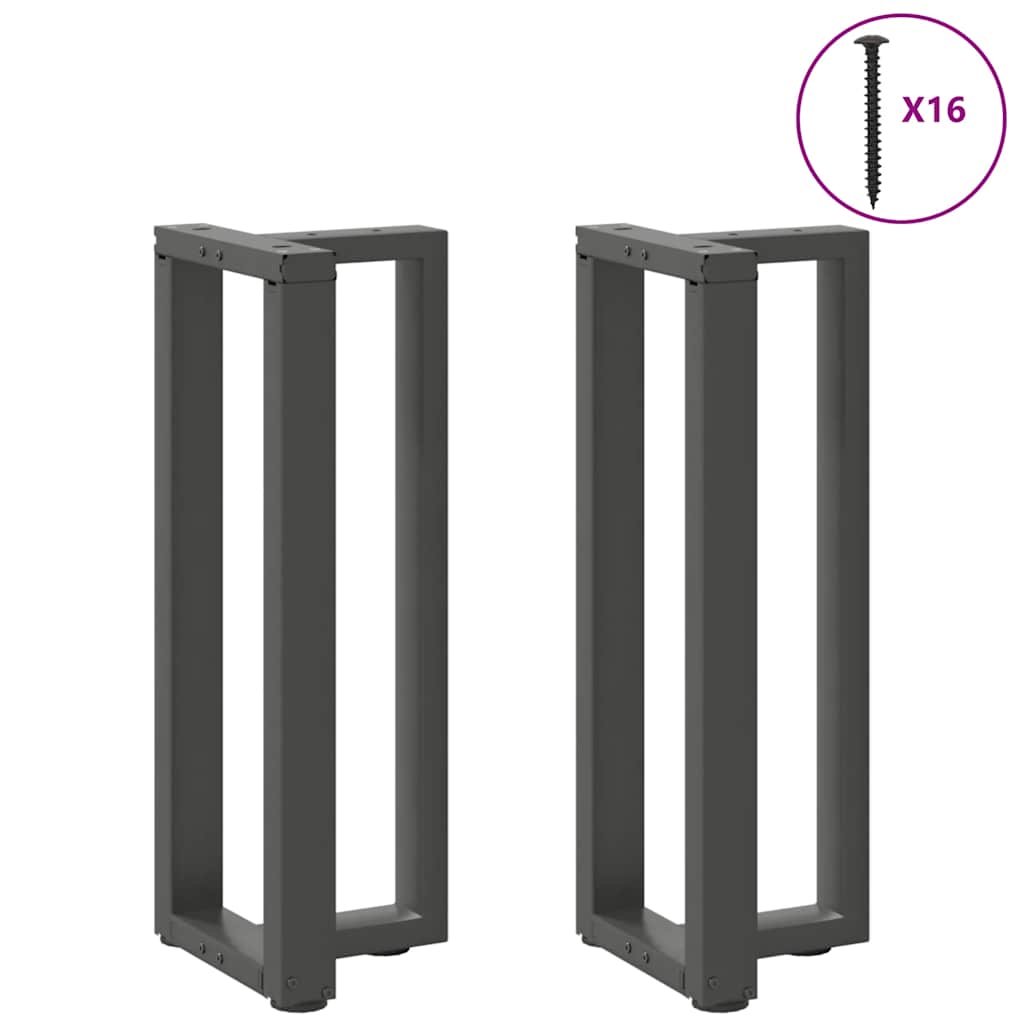 Pieds De Table Console En T, 2 Pièces, , , Acier Anthracite-La-Fabrique-Industrielle
