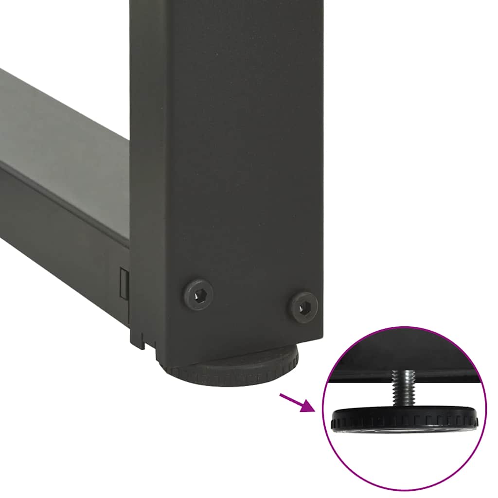 Pieds De Table Console En T, 2 Pièces, , , Acier Anthracite-La-Fabrique-Industrielle