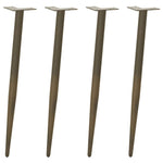 Pieds De Table Console Forme Conique 4 Pièces Acier Naturel-1-72-73 cm-La-Fabrique-Industrielle