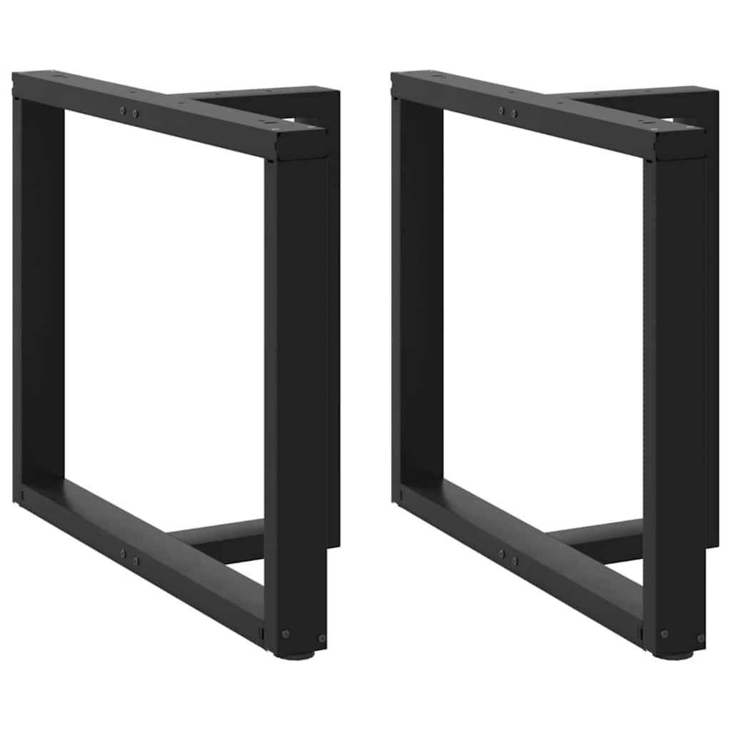 Pieds De Table De Bar En Forme De T, 2 Pièces, , , Acier Noir-1-2-100 x 35 x (72-73) cm-La-Fabrique-Industrielle