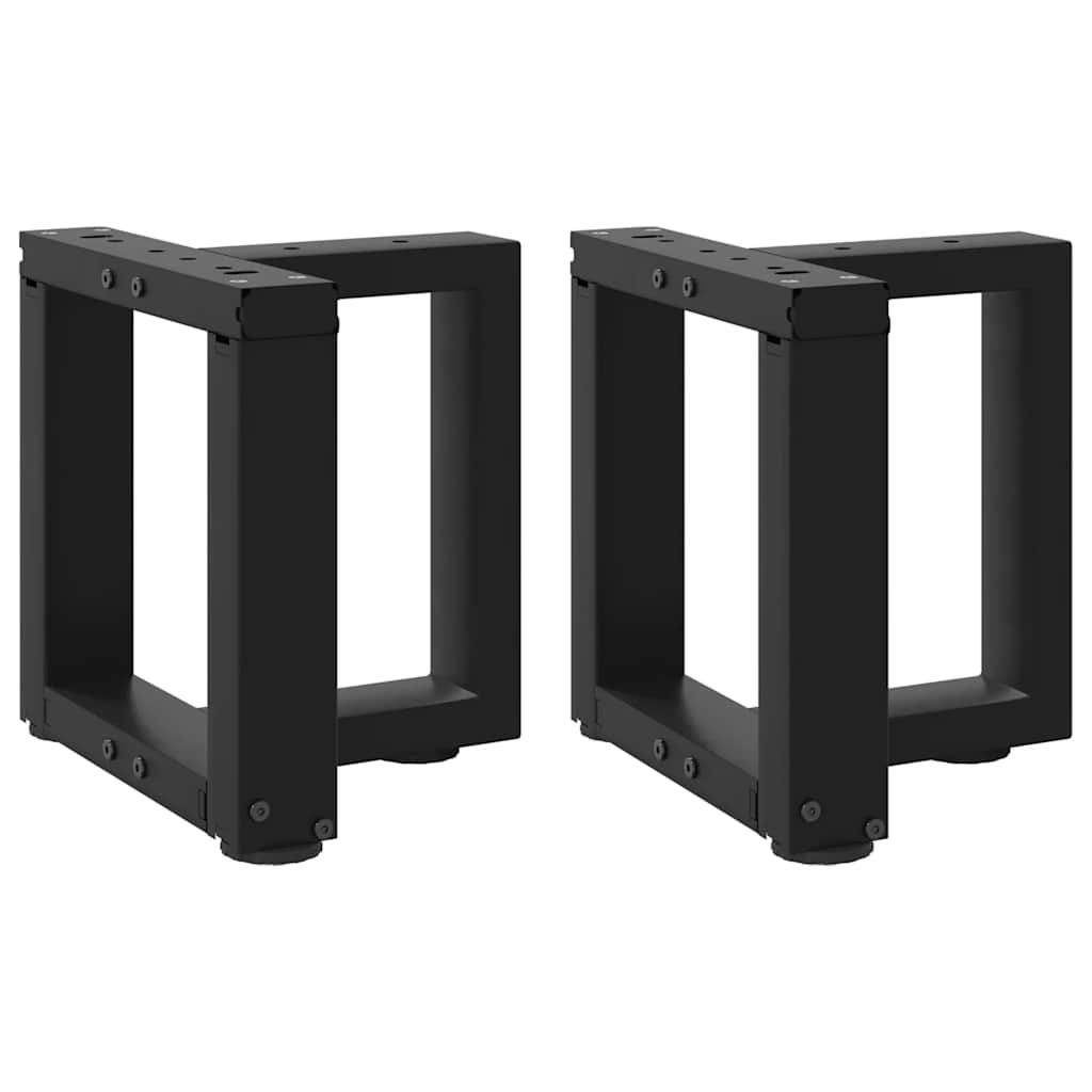 Pieds De Table De Bar En Forme De T, 2 Pièces, , , Acier Noir-1-2-30 x 25 x (30-31) cm-La-Fabrique-Industrielle