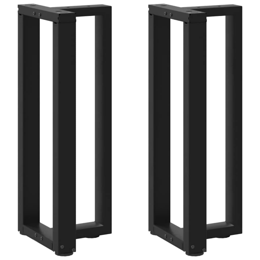 Pieds De Table De Bar En Forme De T, 2 Pièces, , , Acier Noir-1-2-38 x 25 x (72-73) cm-La-Fabrique-Industrielle