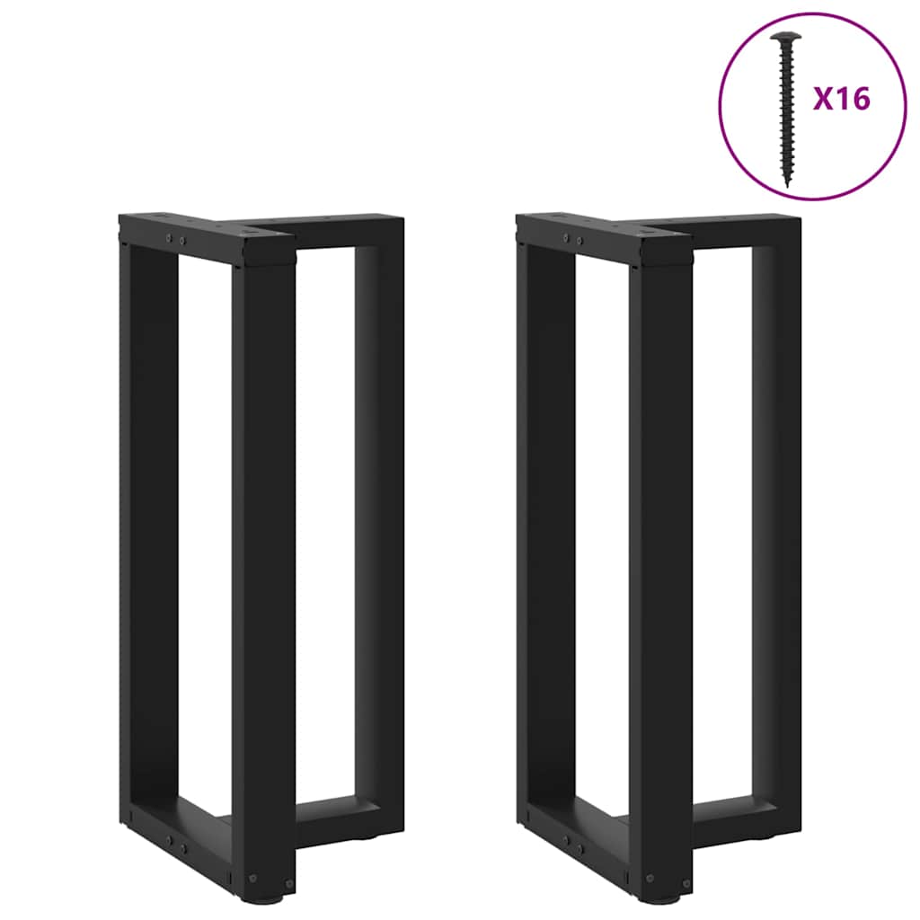 Pieds De Table De Bar En Forme De T, 2 Pièces, , , Acier Noir-1-2-40 x 35 x (90-91) cm-La-Fabrique-Industrielle