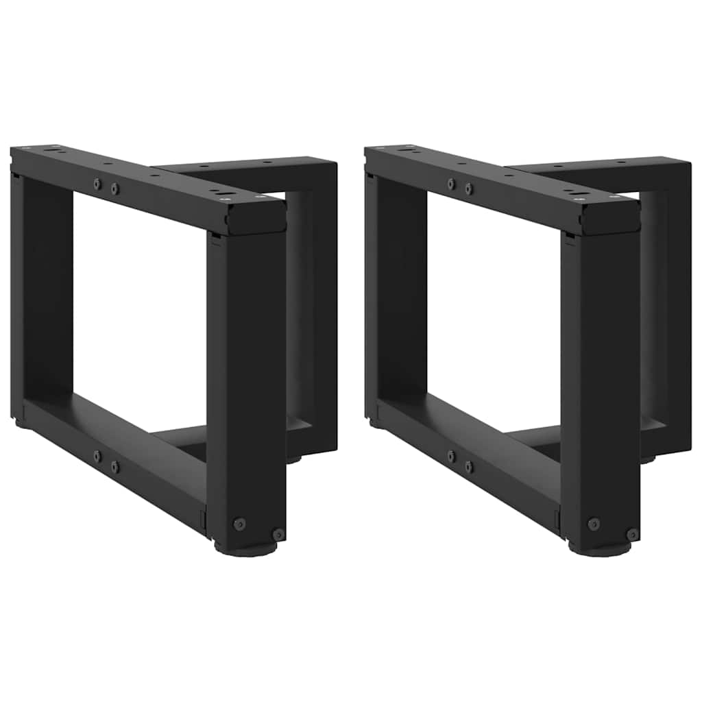Pieds De Table De Bar En Forme De T, 2 Pièces, , , Acier Noir-1-2-50 x 25 x (30-31) cm-La-Fabrique-Industrielle