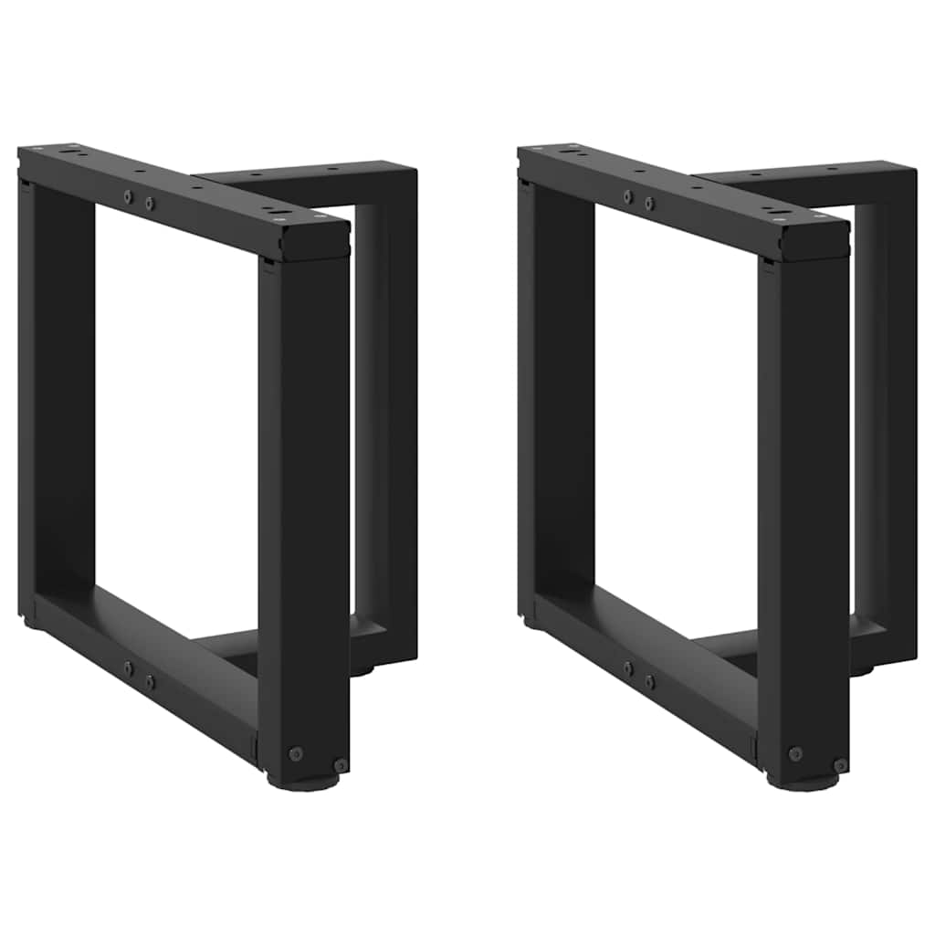 Pieds De Table De Bar En Forme De T, 2 Pièces, , , Acier Noir-1-2-50 x 25 x (42-43) cm-La-Fabrique-Industrielle