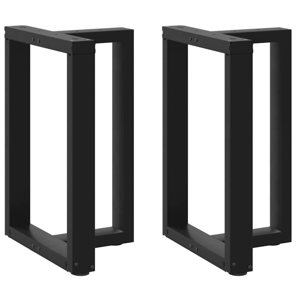 Pieds De Table De Bar En Forme De T, 2 Pièces, , , Acier Noir-1-2-50 x 35 x (72-73) cm-La-Fabrique-Industrielle