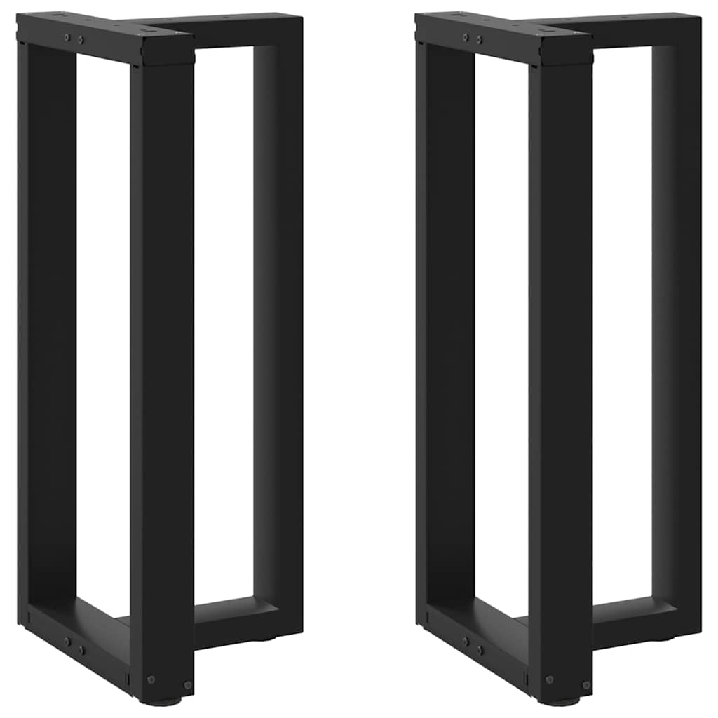 Pieds De Table De Bar En Forme De T, 2 Pièces, , , Acier Noir-1-2-50 x 35 x (90-91) cm-La-Fabrique-Industrielle