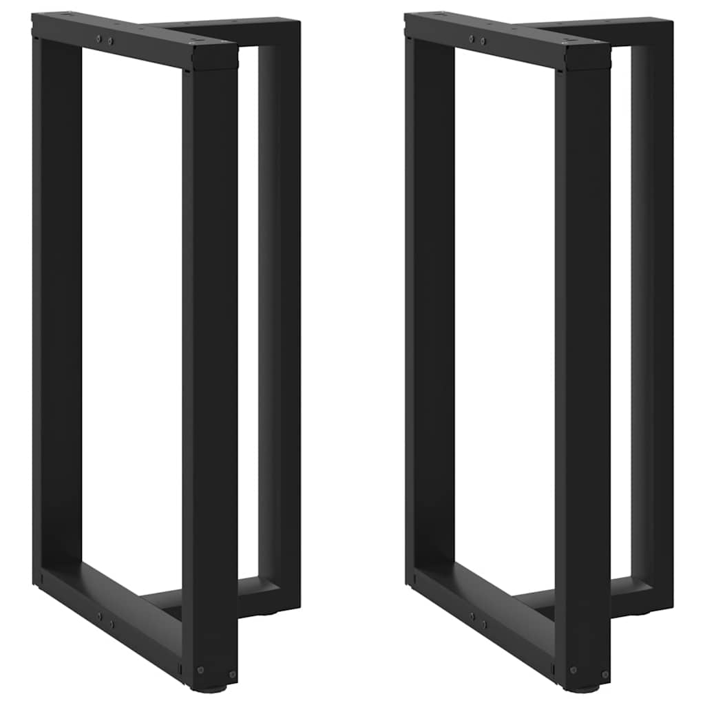 Pieds De Table De Bar En Forme De T, 2 Pièces, , , Acier Noir-1-2-60 x 35 x (100-101) cm-La-Fabrique-Industrielle