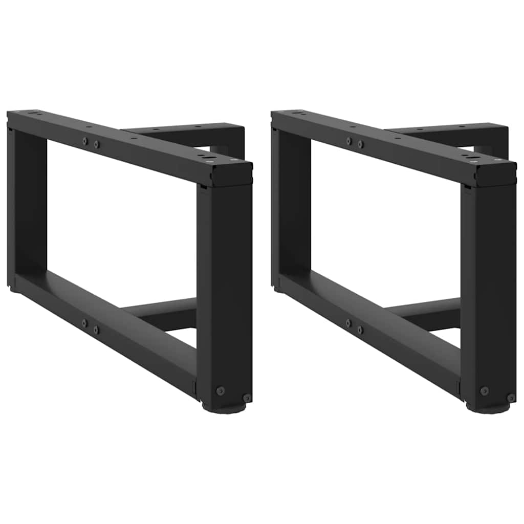Pieds De Table De Bar En Forme De T, 2 Pièces, , , Acier Noir-1-2-70 x 25 x (30-31) cm-La-Fabrique-Industrielle