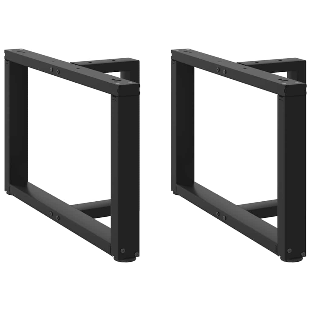 Pieds De Table De Bar En Forme De T, 2 Pièces, , , Acier Noir-1-2-70 x 25 x (42-43) cm-La-Fabrique-Industrielle