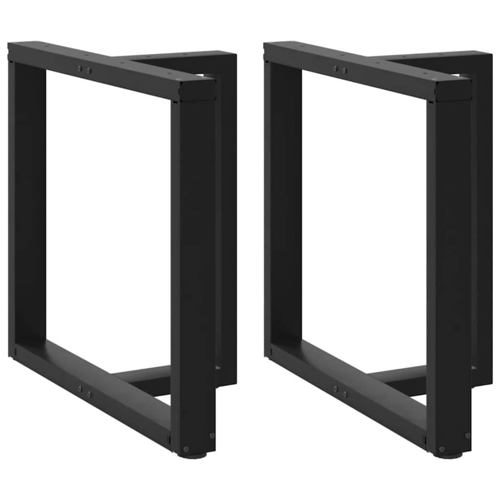 Pieds De Table De Bar En Forme De T, 2 Pièces, , , Acier Noir-1-2-80 x 35 x (72-73) cm-La-Fabrique-Industrielle