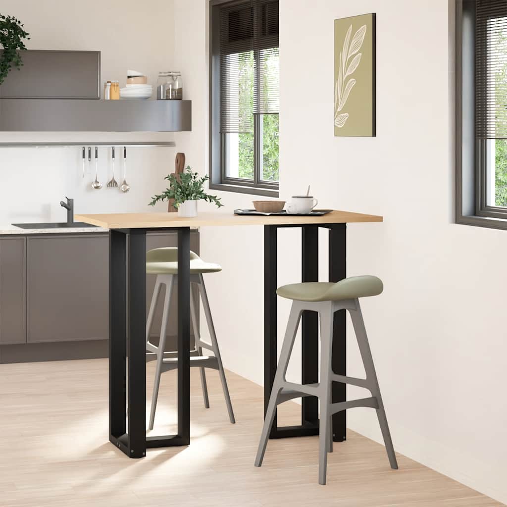 Pieds De Table De Bar En Forme De T, 2 Pièces, , , Acier Noir-La-Fabrique-Industrielle
