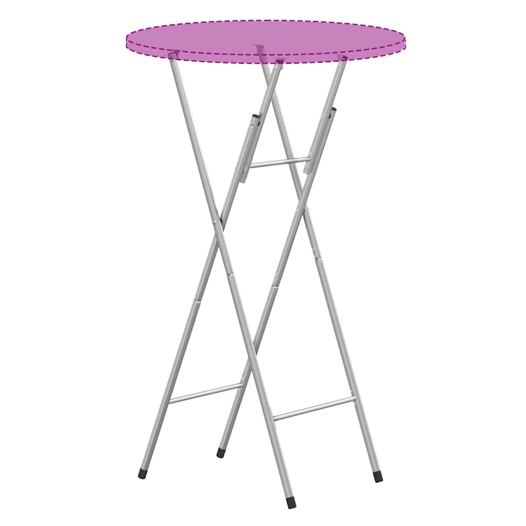Pieds De Table De Bar Pliables Argenté 45X53X108 Cm-La-Fabrique-Industrielle