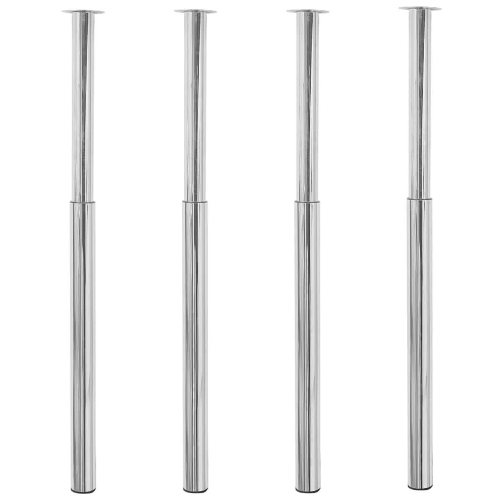 Pieds De Table Télescopiques 4 Pcs 710 Mm - 1100 Mm-Chrome-1-4-La-Fabrique-Industrielle