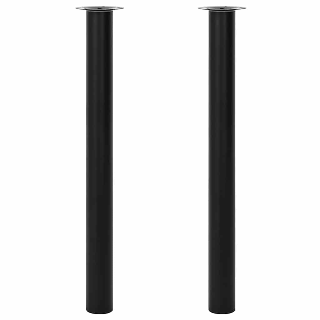 Pieds De Table Télescopiques 4 Pcs 710 Mm - 1100 Mm-Noir-1-2-La-Fabrique-Industrielle