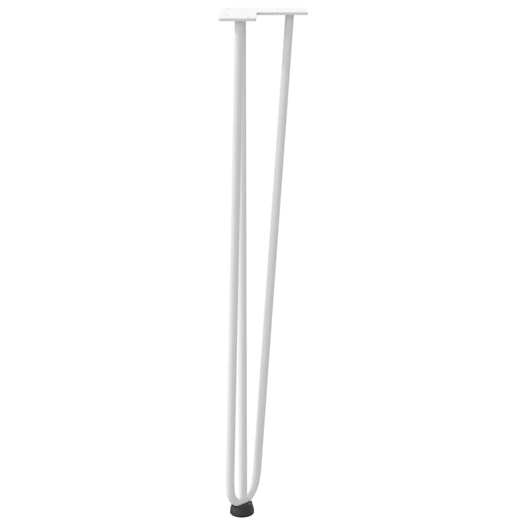 Pieds En Épingle À Cheveux Pour Consoles, Lot De 4, , , Acier Massif Blanc-La-Fabrique-Industrielle