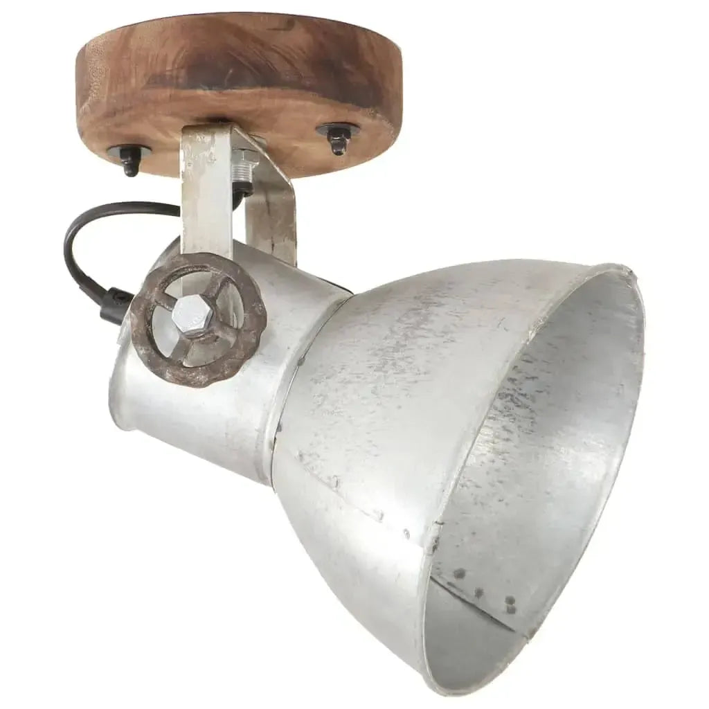Plafonnier Industriel en Fer et Bois pour Salon-La-Fabrique-Industrielle