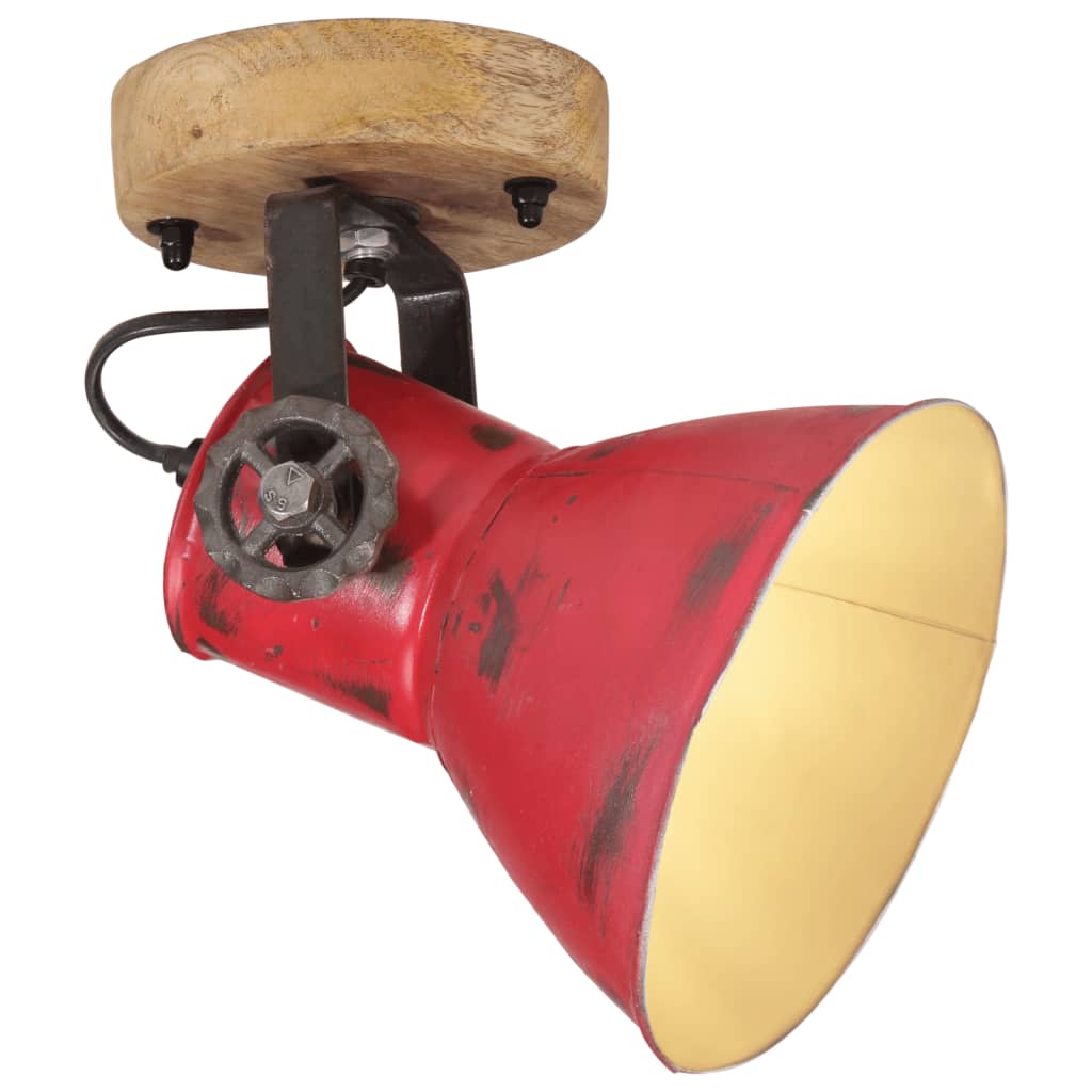 Plafonnier en Bois et Fer au Style Industriel Vintage-1-Lampe simple-La-Fabrique-Industrielle