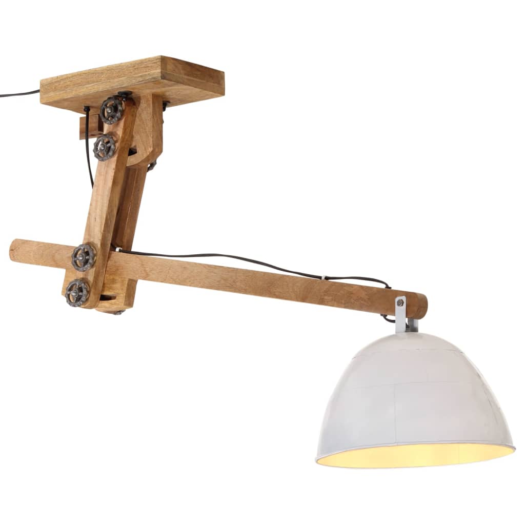 Plafonnier en Bois et Métal Industriel-Blanc-1-La-Fabrique-Industrielle