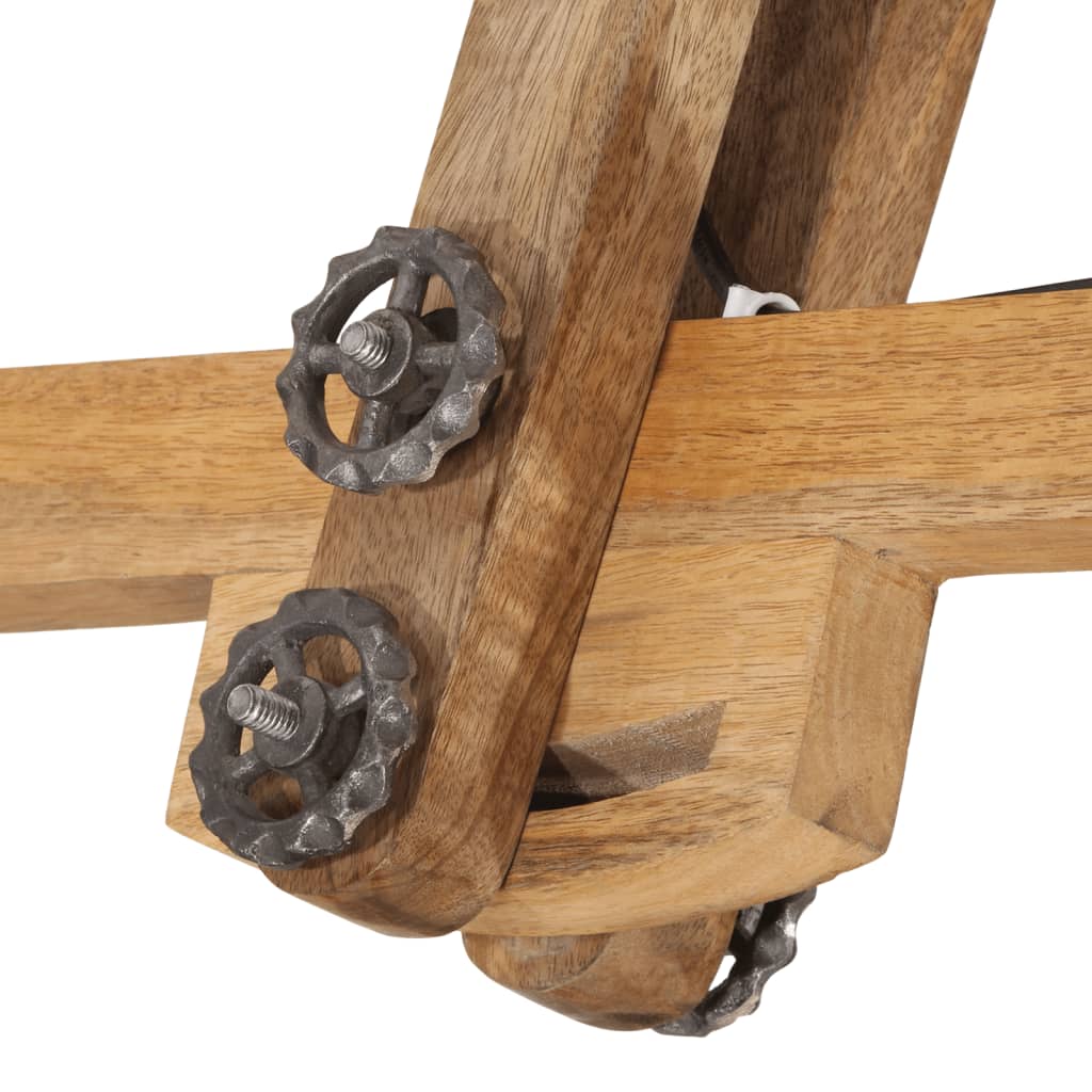 Plafonnier en Bois et Métal Industriel-La-Fabrique-Industrielle
