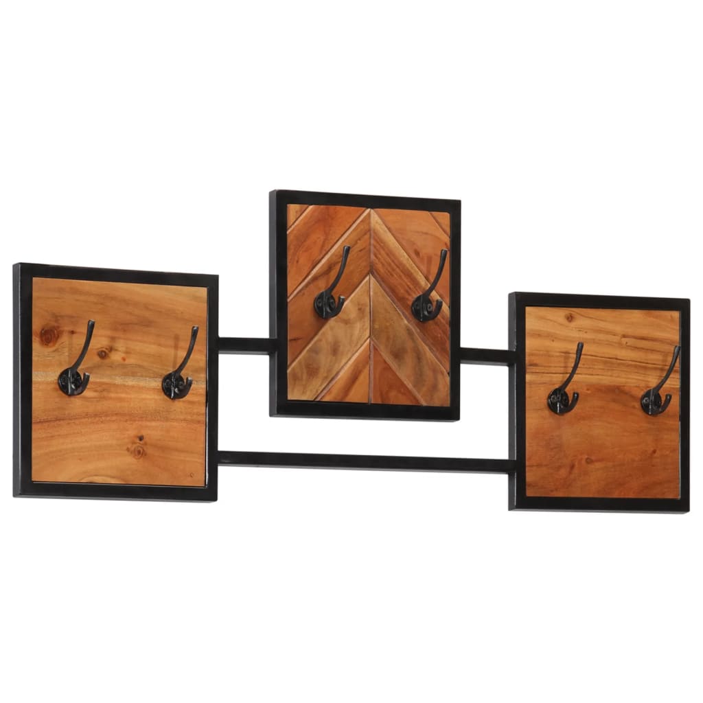 Porte-Manteau Mural en Bois et Fer Design-La-Fabrique-Industrielle