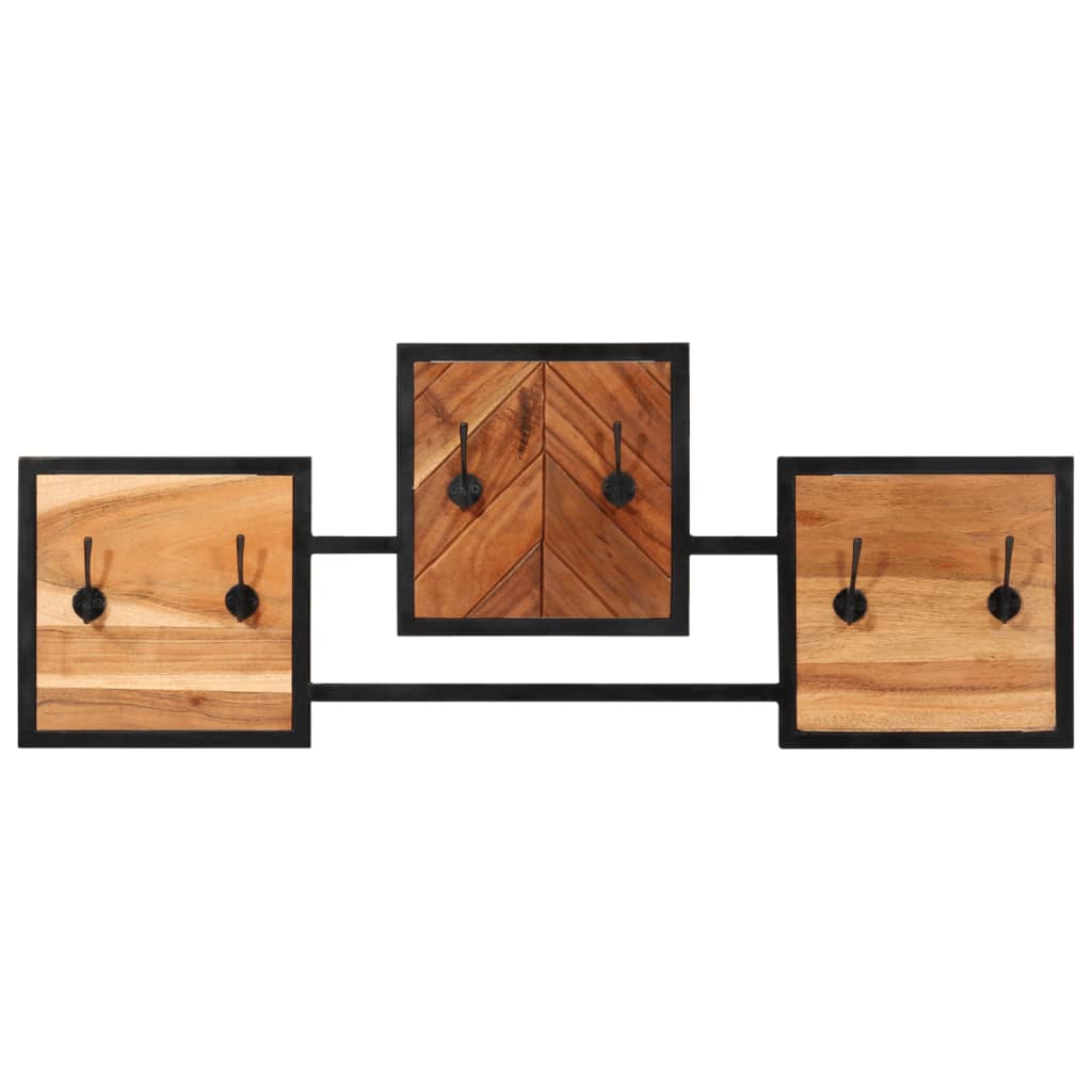 Porte-Manteau Mural en Bois et Fer Design-La-Fabrique-Industrielle