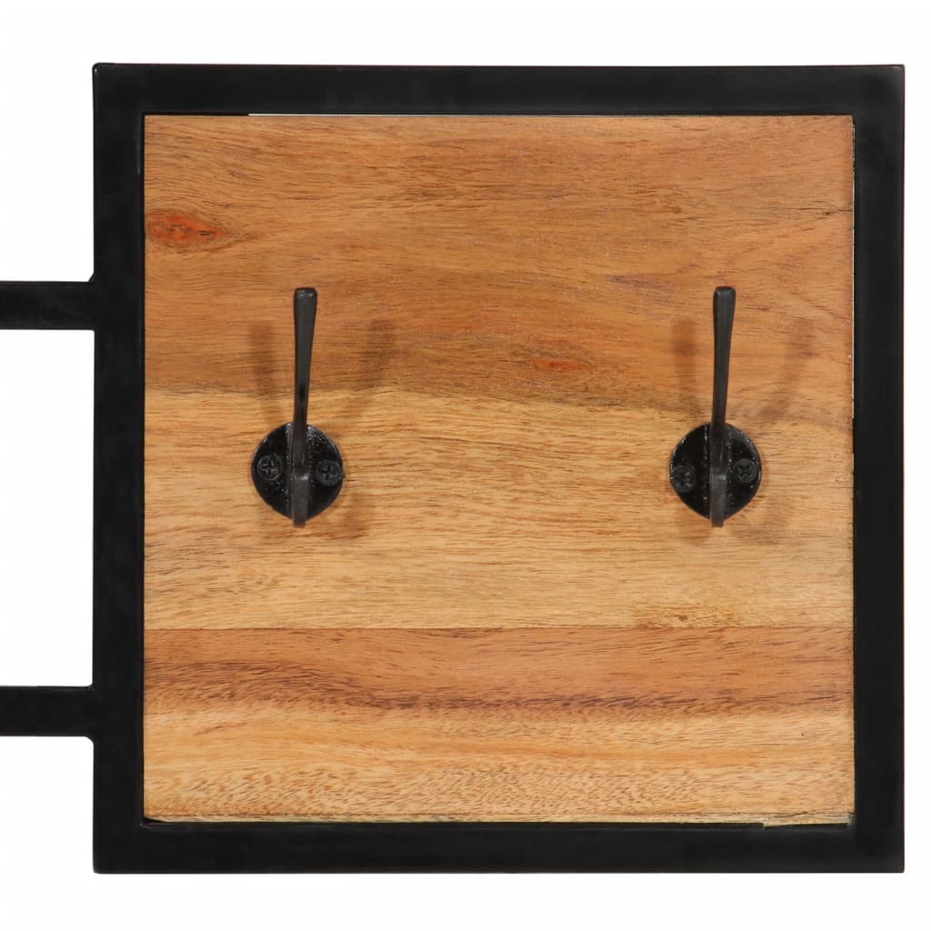 Porte-Manteau Mural en Bois et Fer Design-La-Fabrique-Industrielle