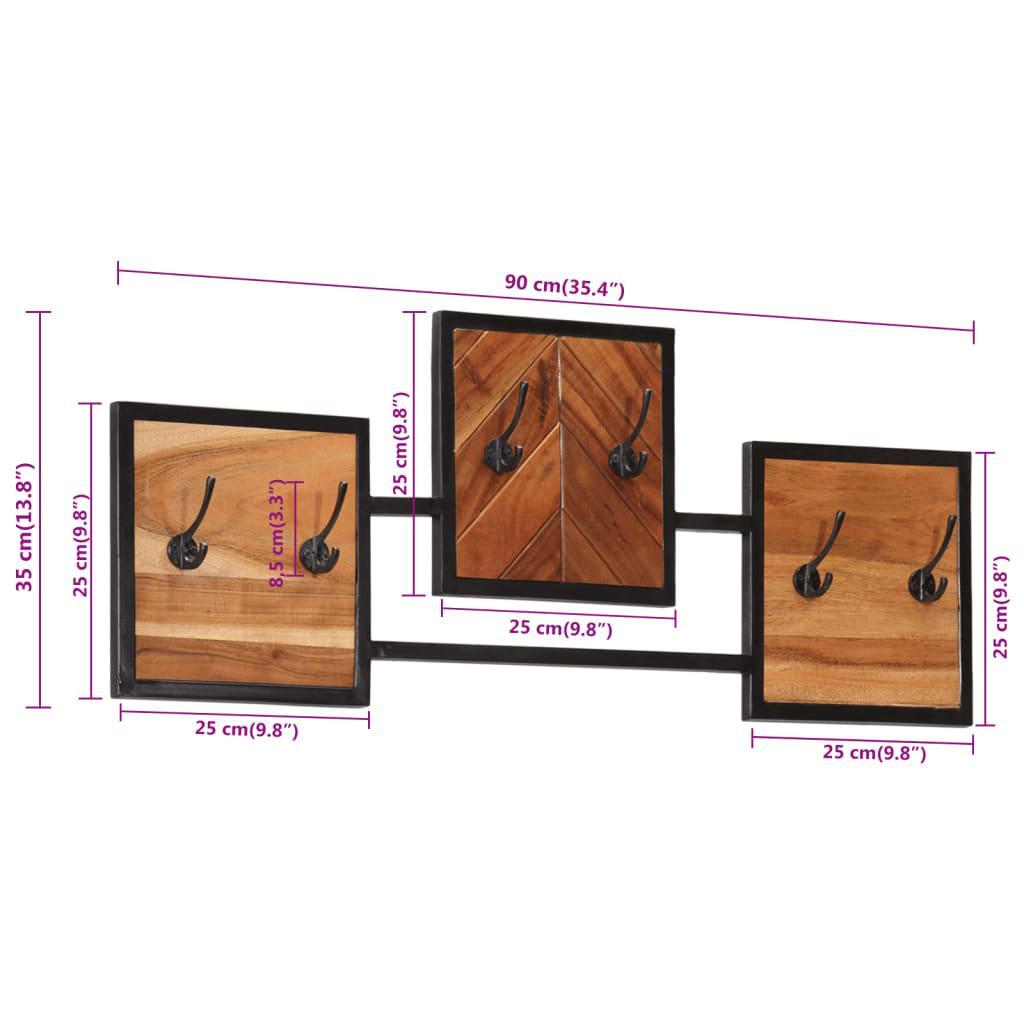 Porte-Manteau Mural en Bois et Fer Design-La-Fabrique-Industrielle