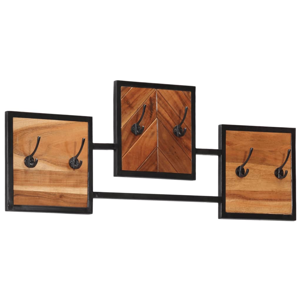 Porte-Manteau Mural en Bois et Fer Design-La-Fabrique-Industrielle