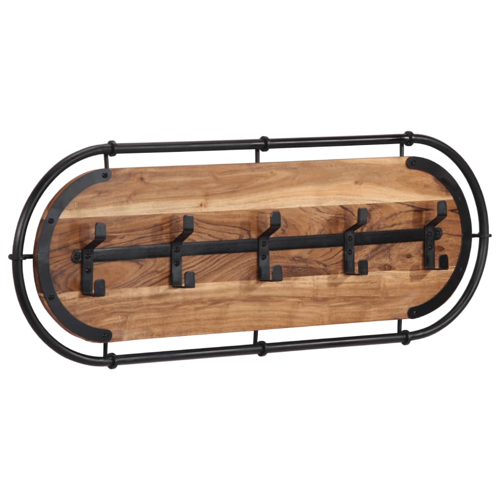 Porte-Manteau en Bois Design Industriel-Bois d'acacia massif-1-La-Fabrique-Industrielle