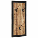 Porte-Manteau en Bois et Métal Industriel-Bois de manguier brut massif-1-La-Fabrique-Industrielle