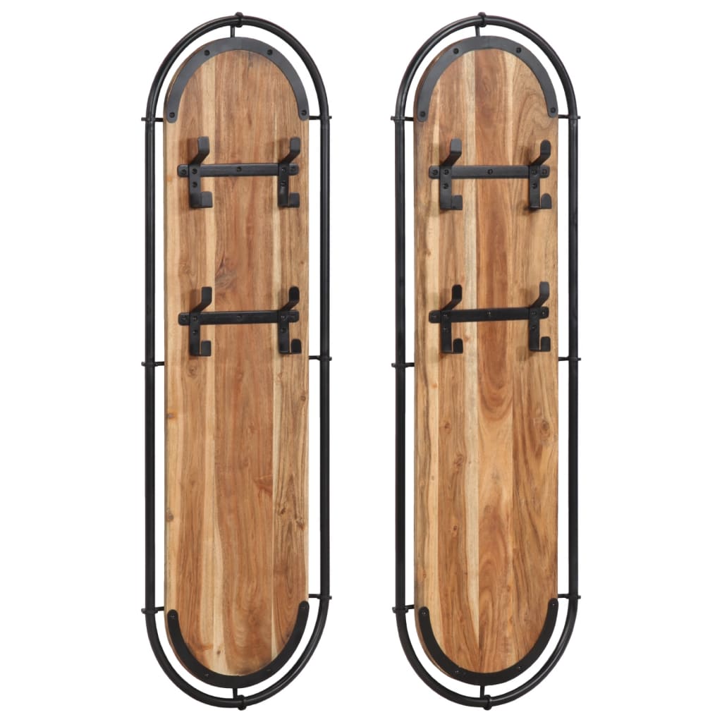 Porte Manteaux en Bois et Fer Style Industriel-Bois d'acacia massif-1-La-Fabrique-Industrielle