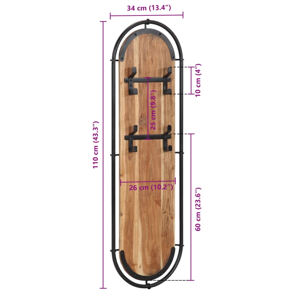 Porte Manteaux en Bois et Fer Style Industriel-La-Fabrique-Industrielle