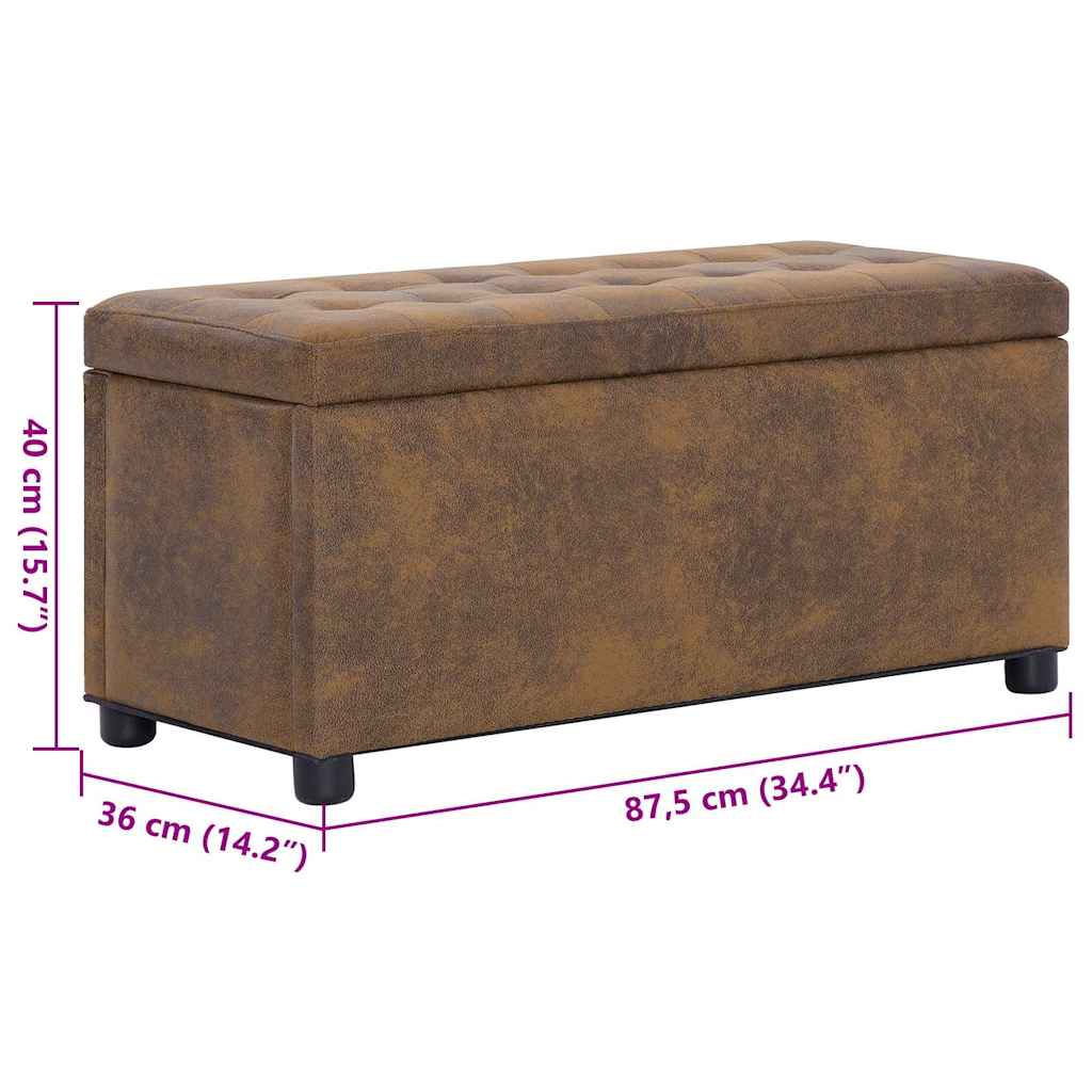 Pouf Style Industriel Vintage en Daim-La-Fabrique-Industrielle