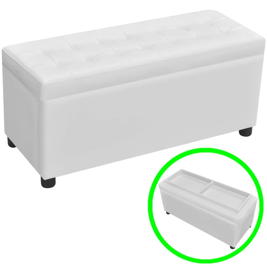 Pouf de Rangement Industriel en Cuir-Blanc-La-Fabrique-Industrielle