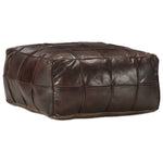 Pouf en Cuir Industriel Marron Foncé-Marron foncé-1-La-Fabrique-Industrielle
