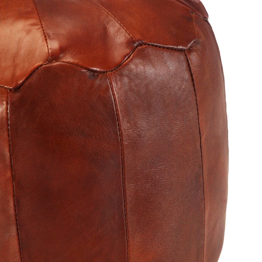 Pouf en Cuir et Coton Style Industriel-La-Fabrique-Industrielle