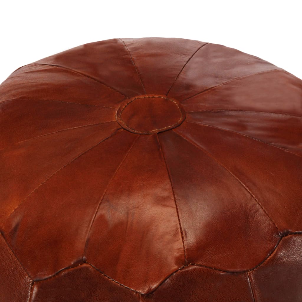 Pouf en Cuir et Coton Style Industriel-La-Fabrique-Industrielle
