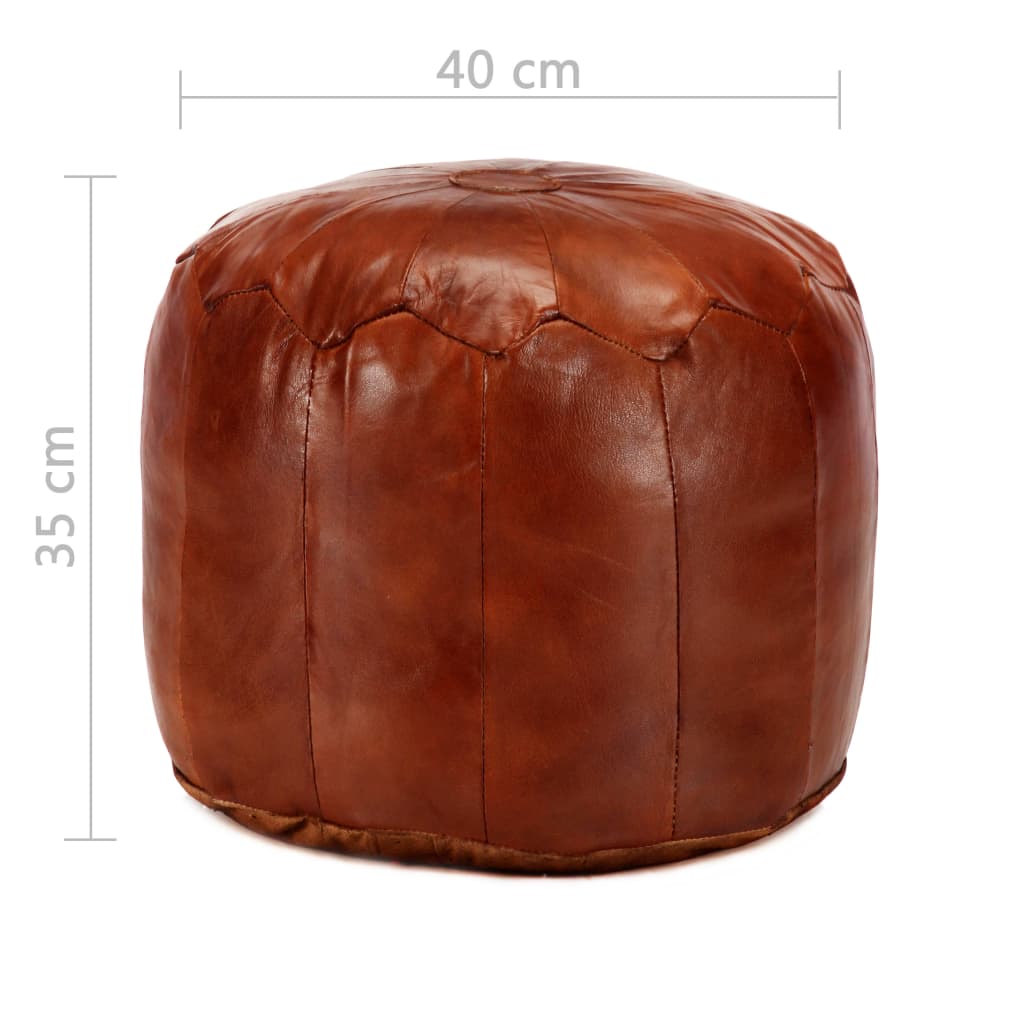 Pouf en Cuir et Coton Style Industriel-La-Fabrique-Industrielle