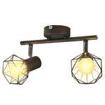Projecteur Style Industriel Noir Avec 2 Ampoules À Filament Led-La-Fabrique-Industrielle