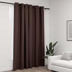 Rideau Occultant Aspect De Lin Avec Œillets-Taupe-1-290 x 245 cm-La-Fabrique-Industrielle