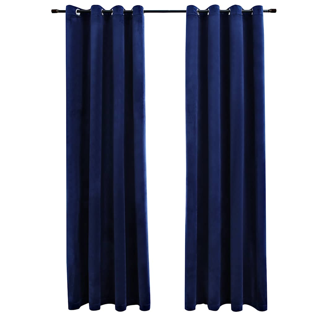 Rideaux Occultants Et Anneaux 2Pcs Velours 140X225Cm-La-Fabrique-Industrielle