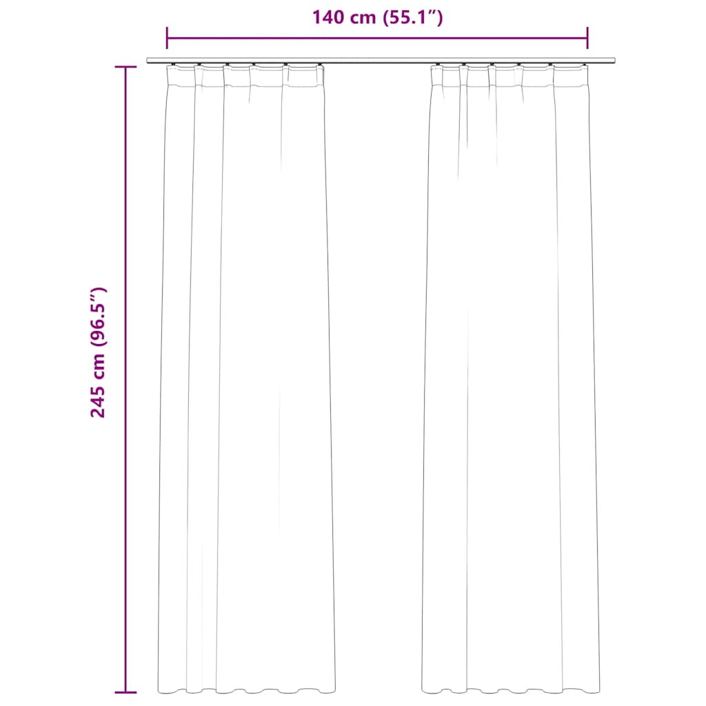 Rideaux Occultants Et Crochet 2Pcs Velours 140X245Cm-La-Fabrique-Industrielle