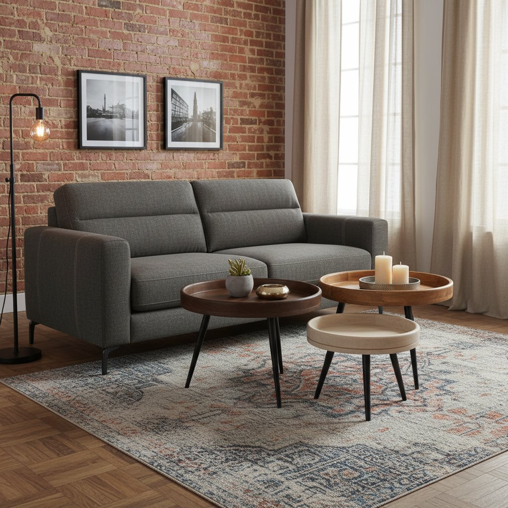 Set de 3 Tables d'Appoint en Bois de Manguier Massif