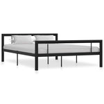 Structure de Lit en Métal Noir et Blanc-Noir et blanc-120 x 200 cm-La-Fabrique-Industrielle