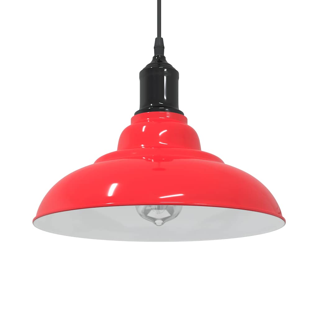 Suspendue Industrielle Salon en Métal Rouge-Rouge brillant-1-La-Fabrique-Industrielle
