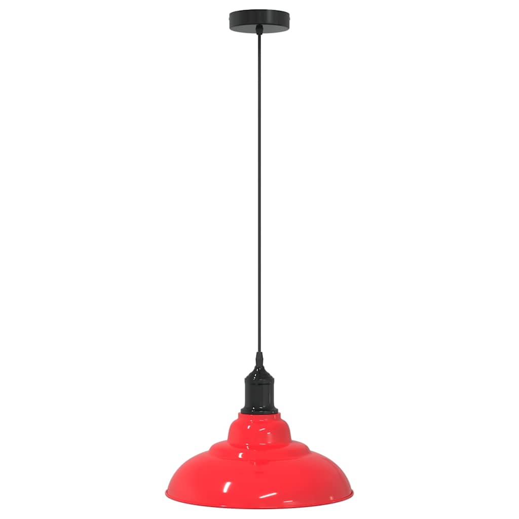 Suspendue Industrielle Salon en Métal Rouge-La-Fabrique-Industrielle