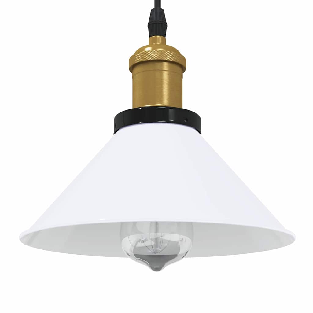 Suspension Industrielle Noire Style Vintage-blanc brillant-1-La-Fabrique-Industrielle